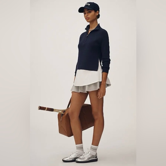 Anthropologie Sweaters - NWT Size XL - Maeve Half-Zip Twofer Mock-Neck Sweater (NWT US$ 128)